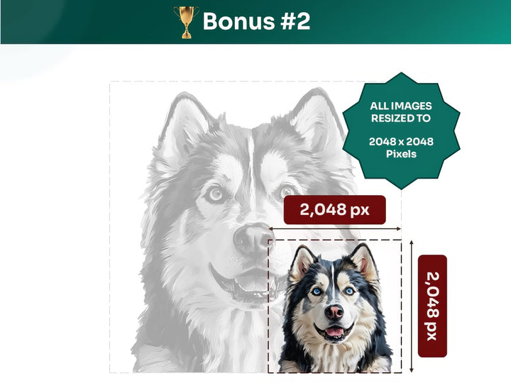 Get your bonus #2 – Alaskan Malamute Digital Art in 2048x2048 px, Perfect for Phone Cases, Photo Frames, and Small Designs