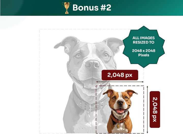 Get your bonus #2 – American Staffordshire Terrier Digital Art in 2048x2048 px, Perfect for Phone Cases, Photo Frames, and Small Designs