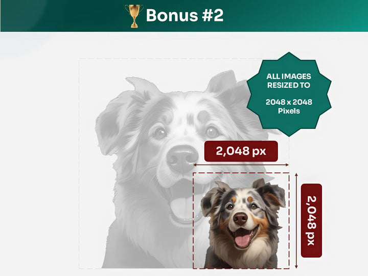 Get your bonus #2 – Australian Shepherd Digital Art in 2048x2048 px, Perfect for Phone Cases, Photo Frames, and Small Designs
