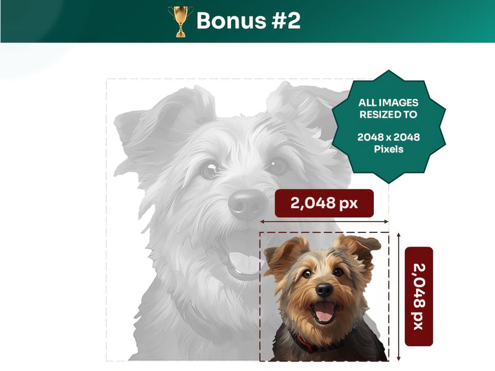 Get your bonus #3 – Canva Template Preview Featuring 17 Design Styles of Australian Terrier Portrait Art for POD