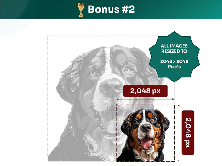 Get your bonus #2 – Bernese Mountain Dog Digital Art in 2048x2048 px, Perfect for Phone Cases, Photo Frames, and Small Designs