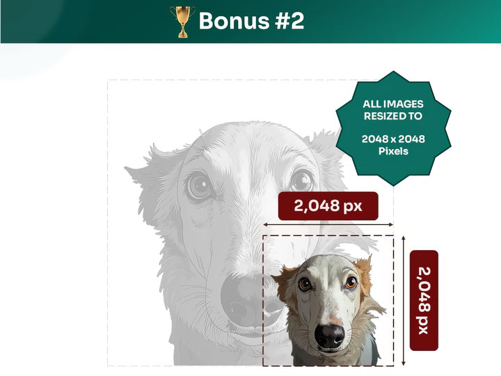 Get your bonus #2 – Borzoi Digital Art in 2048x2048 px, Perfect for Phone Cases, Photo Frames, and Small Designs