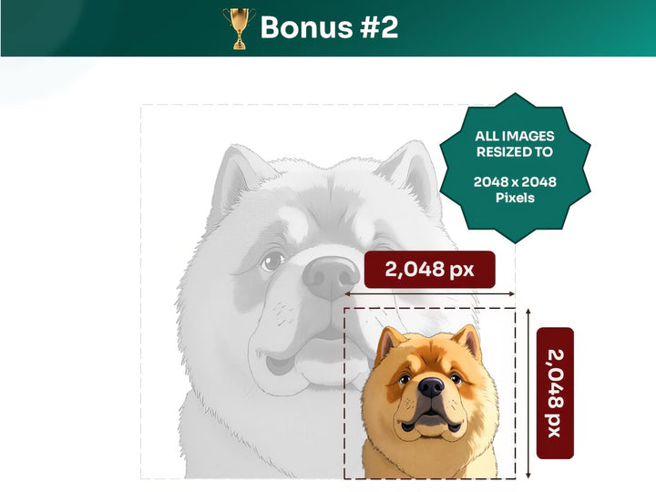 Get your bonus #2 – Chow Chow Digital Art in 2048x2048 px, Perfect for Phone Cases, Photo Frames, and Small Designs
