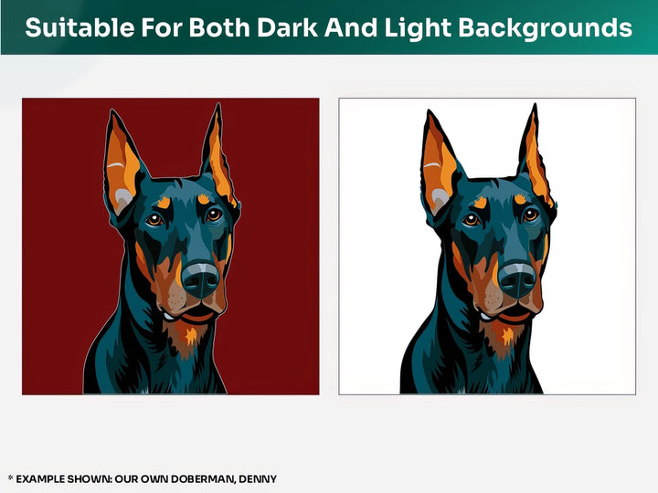 All Custom Dog Pet Portraits are suitable for both dark and light backgrounds