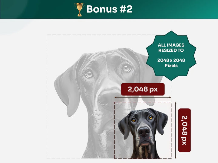 Get your bonus #2 – Great Dane Digital Art in 2048x2048 px, Perfect for Phone Cases, Photo Frames, and Small Designs
