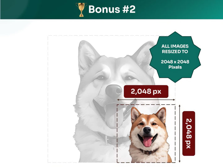 Get your bonus #2 – Japan Akita Inu Digital Art in 2048x2048 px, Perfect for Phone Cases, Photo Frames, and Small Designs