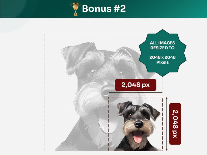 Get your bonus #2 – Miniature Schnauzer Digital Art in 2048x2048 px, Perfect for Phone Cases, Photo Frames, and Small Designs