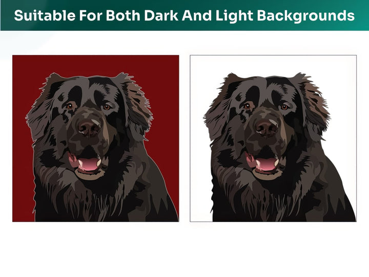 All Newfoundland Pet Portraits are suitable for both dark and light backgrounds