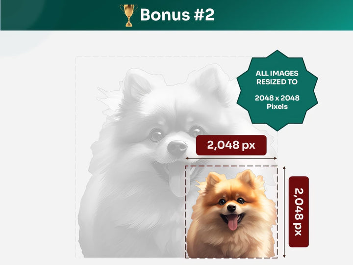Get your bonus #2 – Pomeranian Digital Art in 2048x2048 px, Perfect for Phone Cases, Photo Frames, and Small Designs