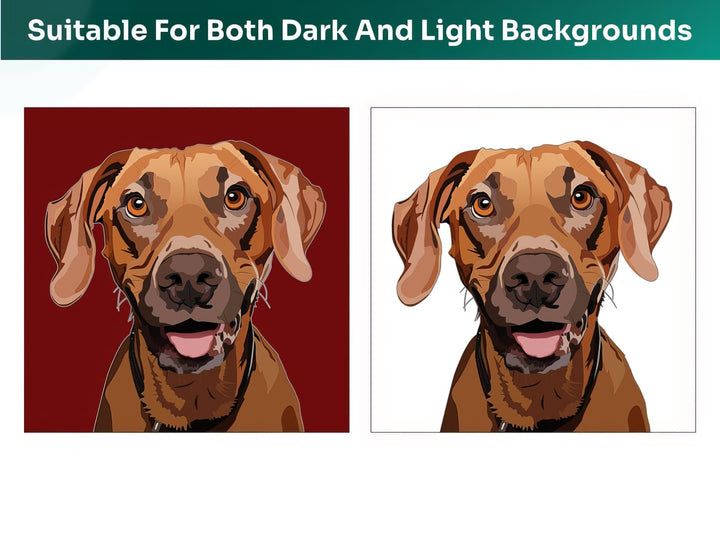 All Rhodesian Ridgeback Pet Portraits are suitable for both dark and light backgrounds