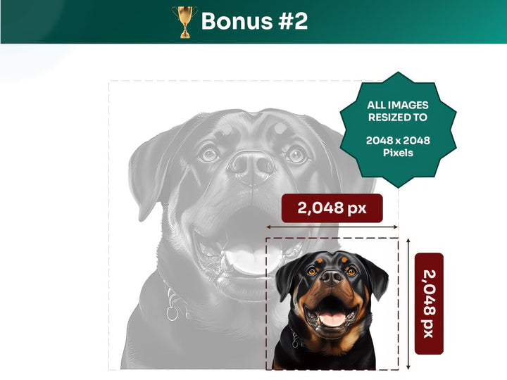 Get your bonus #2 – Rottweiler Digital Art in 2048x2048 px, Perfect for Phone Cases, Photo Frames, and Small Designs