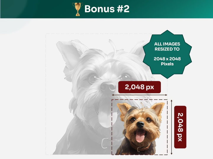 Get your bonus #2 – Yorkshire Terrier Digital Art in 2048x2048 px, Perfect for Phone Cases, Photo Frames, and Small Designs