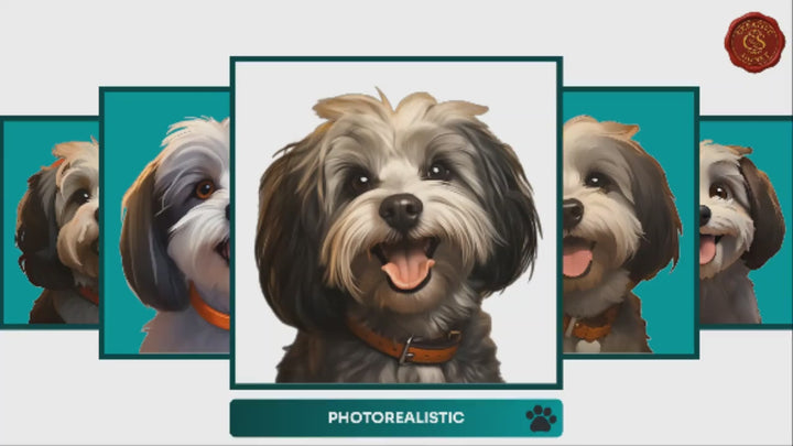 Slideshow Video Showcasing 17 Unique Havanese Portrait Styles – Watercolor, Cartoon, Oil Painting, Line Art & More