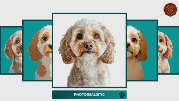 Slideshow Video Showcasing 17 Unique Cockapoo Portrait Styles – Watercolor, Cartoon, Oil Painting, Line Art & More